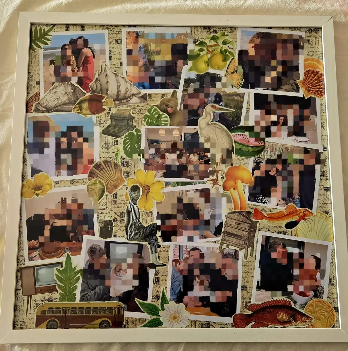 Cuadro Collage MARCO MADERA 40x40